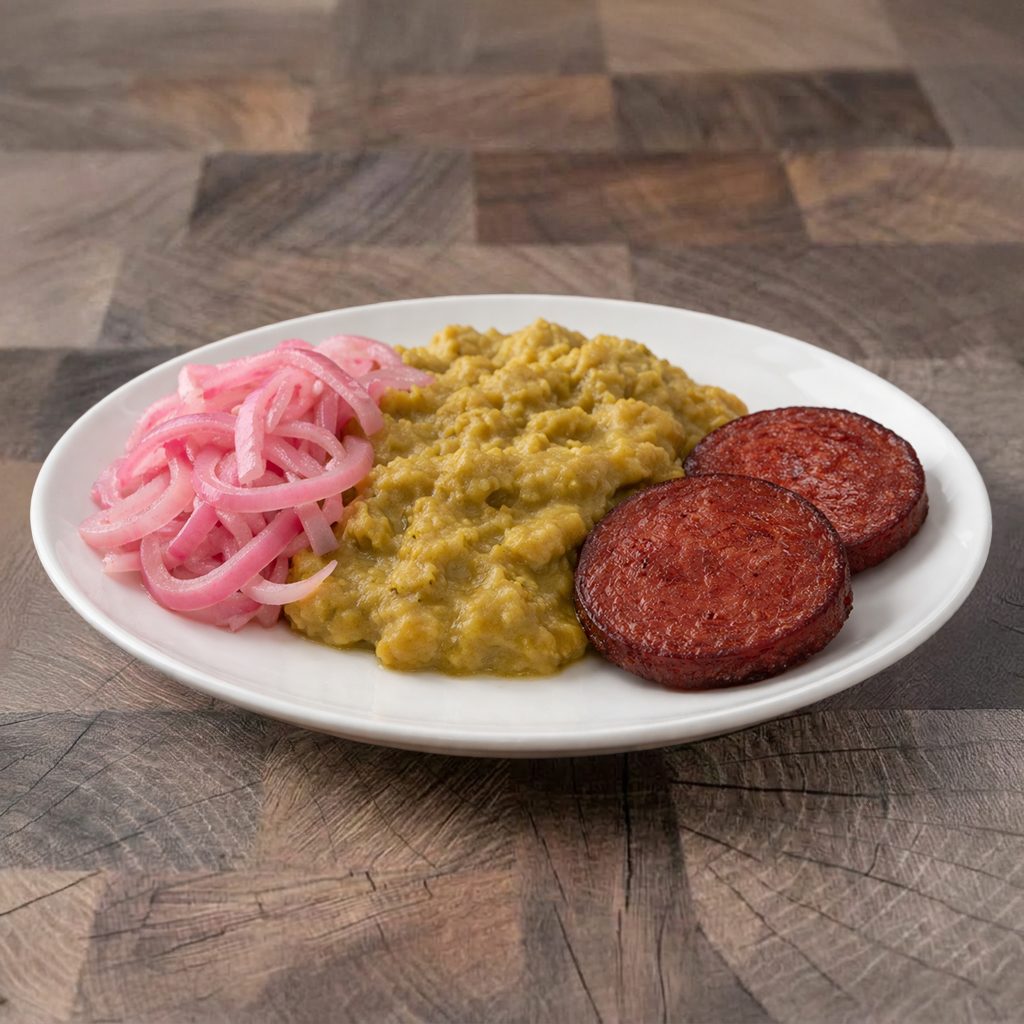 Mangu With Dominican Salami.