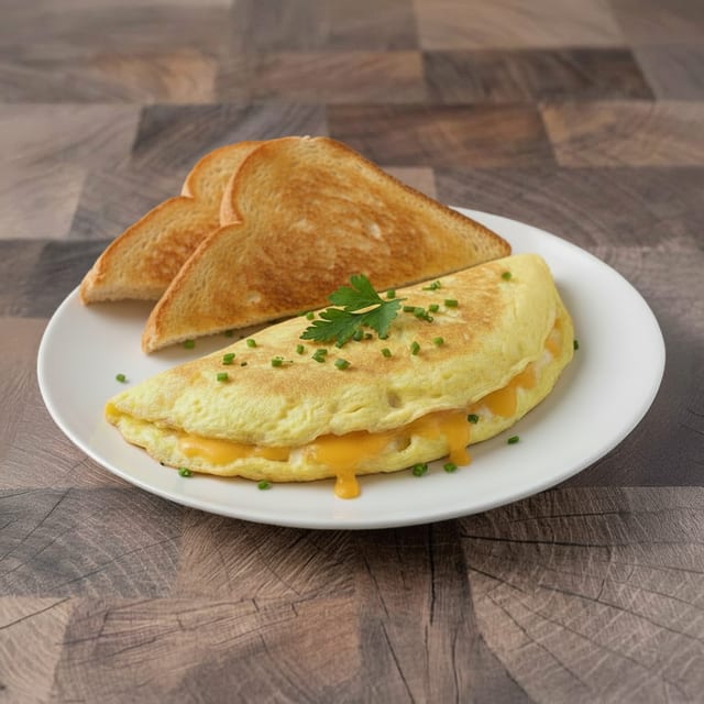 Cheese Omelette Breakfast.