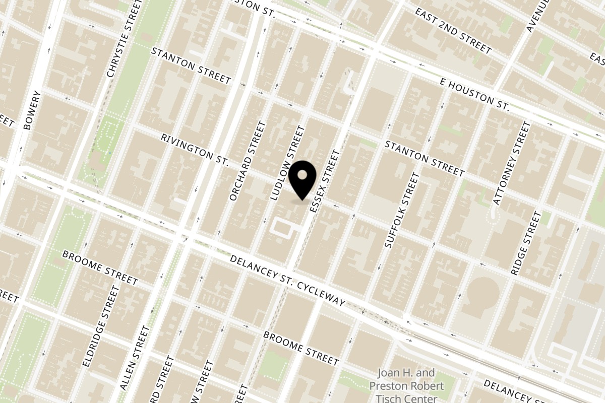 Map showing the location of El Castillo De Jagua on 113 Rivington St in New York